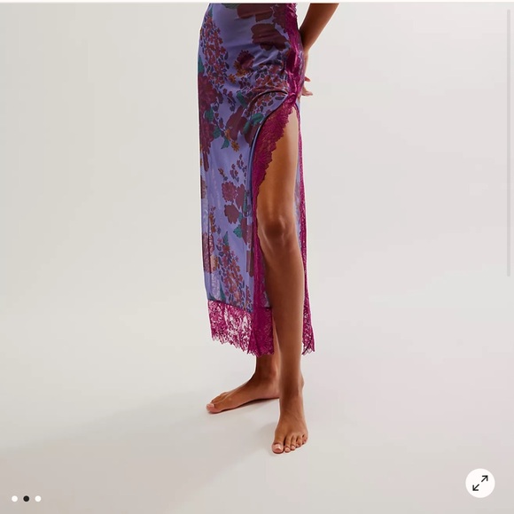 Free People Suddenly Fine Maxi Slip Dress (magenta) - Picture 4 of 4